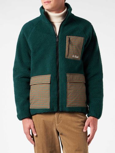 Man Sherpa Jacket With Check Patch Pockets - MC2 Saint Barth - Modalova