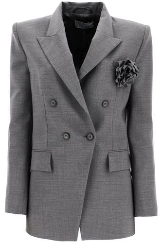 Double-breasted Wool Stretch Blazer - Giuseppe di Morabito - Modalova