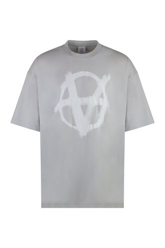 Reverse Anarchy Cotton T-shirt - VETEMENTS - Modalova