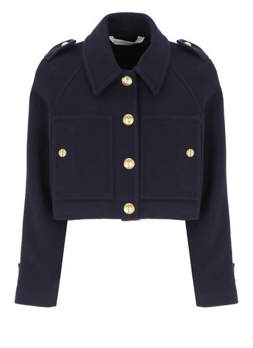 Gold Buttons Cropped Blazer - Palm Angels - Modalova