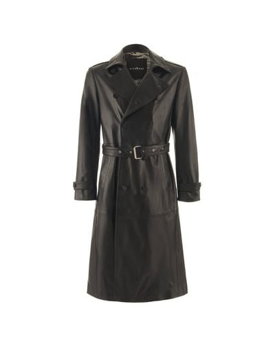 Long Double Breasted Trench Coat - John Richmond - Modalova