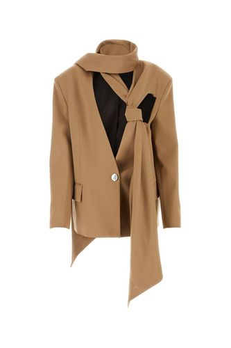 Scarf Detailed Long-sleeved Blazer - The Attico - Modalova