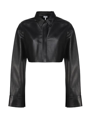 Loewe Crop-top Shirt In Leather - Loewe - Modalova