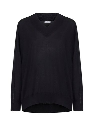 V-neck Knit Sweater - Brunello Cucinelli - Modalova