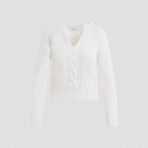 Cancan V-neck Cable Sweater - Max Mara - Modalova