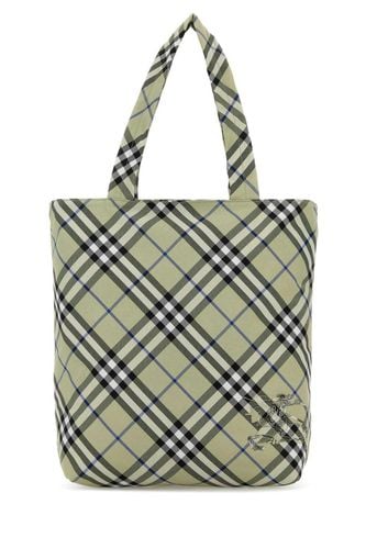 Equestrian Knight-embroidered Checked Tote Bag - Burberry - Modalova