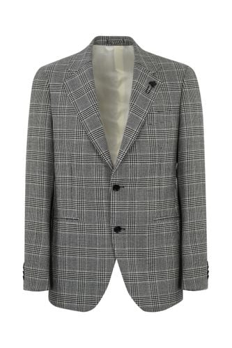 Feeling Pied De Poule Jacket In Wool - Lardini - Modalova