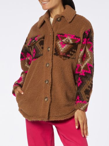 Woman Sherpa Overshirt With Ethnic Print - MC2 Saint Barth - Modalova