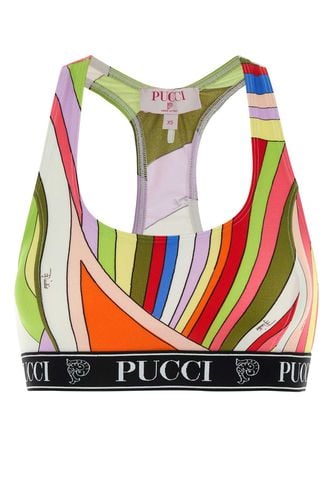 Printed Stretch Nylon Crop-top - Pucci - Modalova