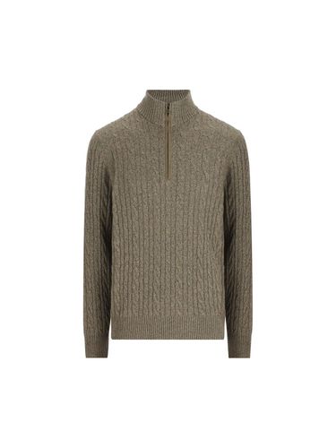 Zipped Turtleneck Knitted Sweater - Loro Piana - Modalova