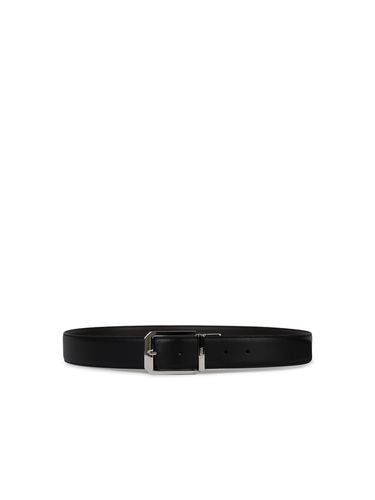 Zegna Black Leather Belt - Zegna - Modalova