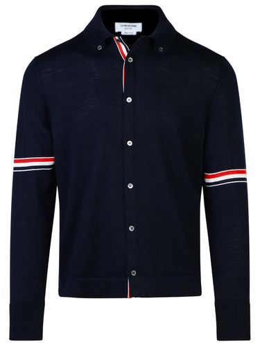 Thom Browne Navy Virgin Wool Shirt - Thom Browne - Modalova