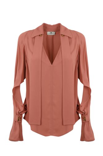 Blouse With Georgette Scarf - Elisabetta Franchi - Modalova