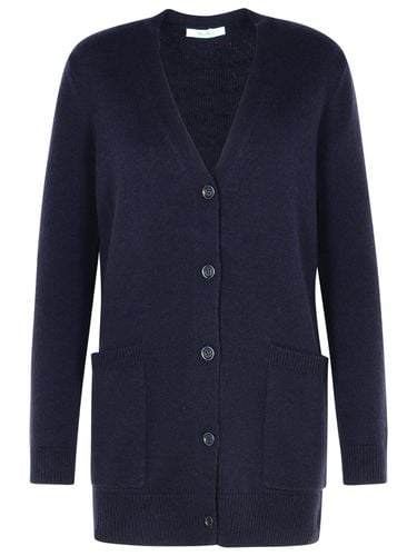 Villar Cardigan In Blue Cashmere Blend - Max Mara - Modalova