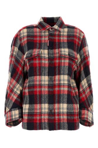 Embroidered Flannel Dean Shirt - Dsquared2 - Modalova