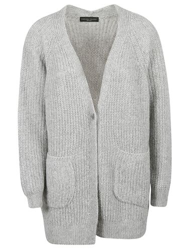 Oversized Knit Plain Cardigan - Fabiana Filippi - Modalova