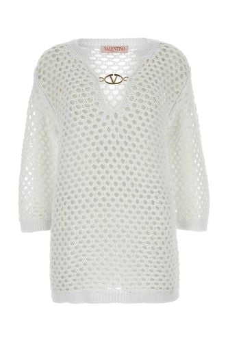 White Mesh Escape Top - Valentino Garavani - Modalova