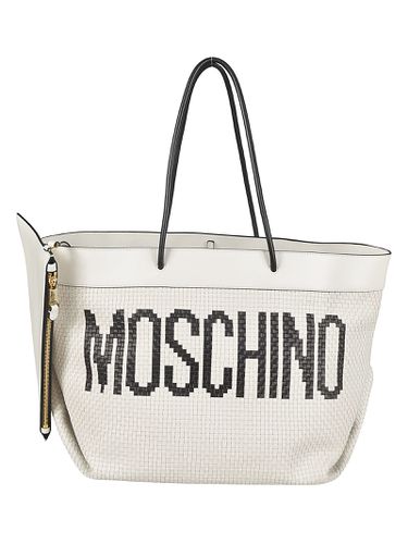 Moschino Woven Logo Tote - Moschino - Modalova