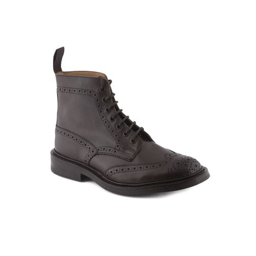 Stow Espresso Burnished Calf Derby Boot - Tricker's - Modalova