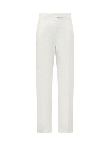 Silk And Viscose Blend Trousers - Ferragamo - Modalova