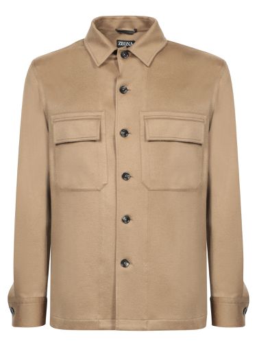 Zegna Oasi Cashmere Beige Overshirt - Zegna - Modalova