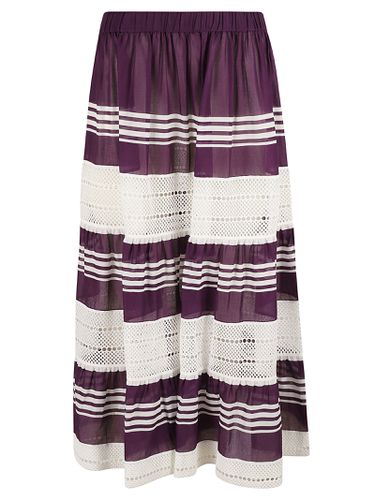 Tory Burch Stripe Cotton Midi Skirt - Tory Burch - Modalova