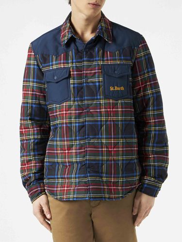 Man Tartan Padded Overshirt With Patch Pockets - MC2 Saint Barth - Modalova