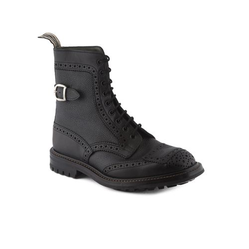 Sheene 7565 Black Grain Calf Derby Boot - Tricker's - Modalova