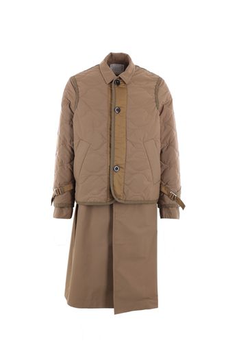 Sacai Layered Effect Quilted Coat - Sacai - Modalova