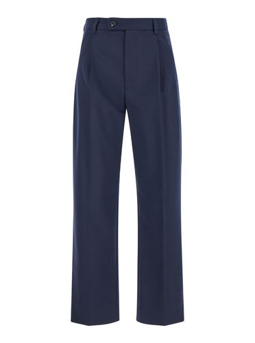 Mia Pants With Belt Loops And Pences In Wool Blend Stretch Woman - Tela - Modalova