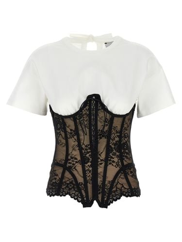 Lace Bodice Insert Top - Giuseppe di Morabito - Modalova