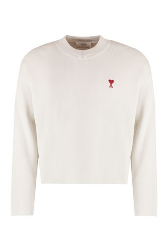 Cotton Blend Crew-neck Sweater - Ami Alexandre Mattiussi - Modalova