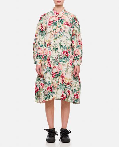 Flower Pattern Printed Shirt Dress - Junya Watanabe - Modalova