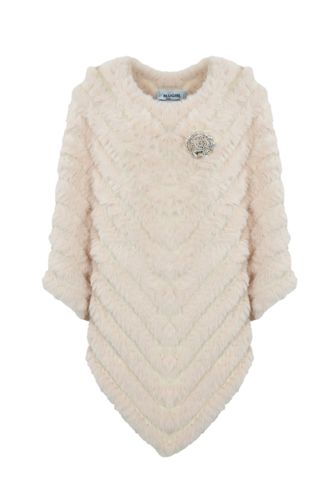 Blugirl Poncho With Faux Fur Brooch - Blugirl - Modalova