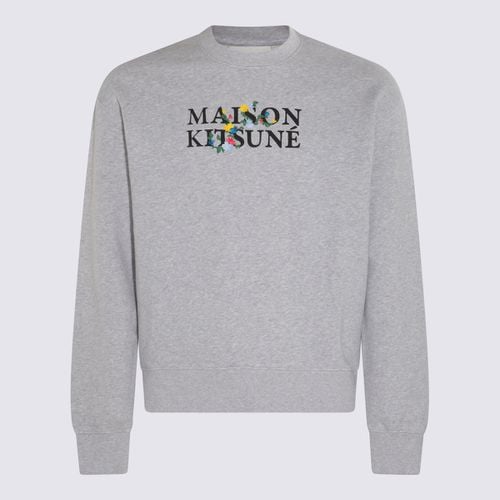 Light Melange Flower Lettering Sweatshirt - Maison Kitsuné - Modalova