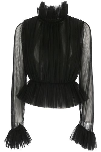 Pleated Transparent Tulle Top - Khaite - Modalova