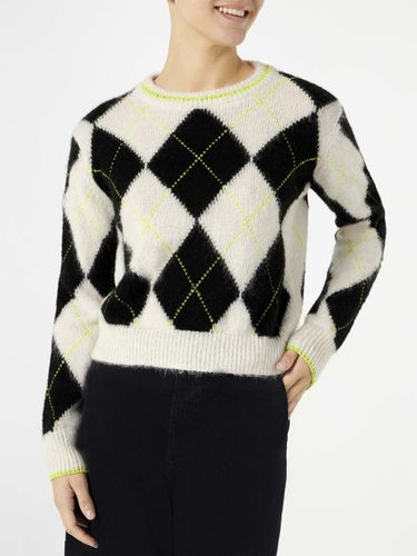 Woman Brushed Cropped Sweater With Argyle Pattern - MC2 Saint Barth - Modalova