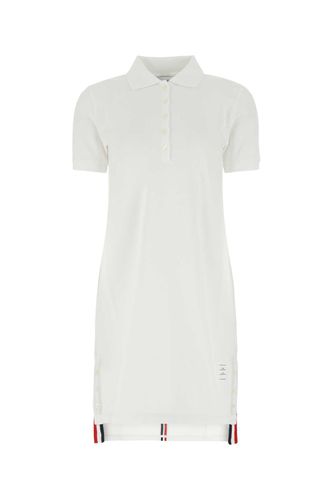 White Piquet Polo Shirt Dress - Thom Browne - Modalova