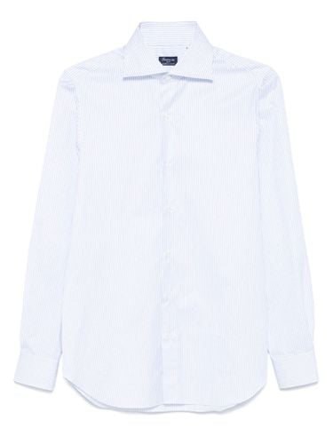 And Sky Blue Cotton Striped Shirt - Finamore - Modalova