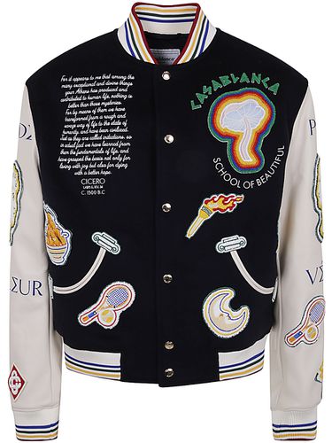 Chenille Embroidered Patchwork Bomber Jacket - Casablanca - Modalova