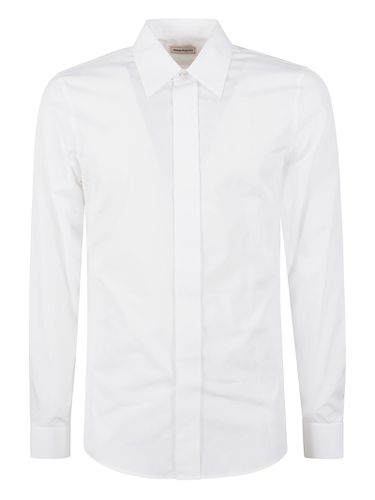 Round Hem Plain Slim Shirt - Alexander McQueen - Modalova