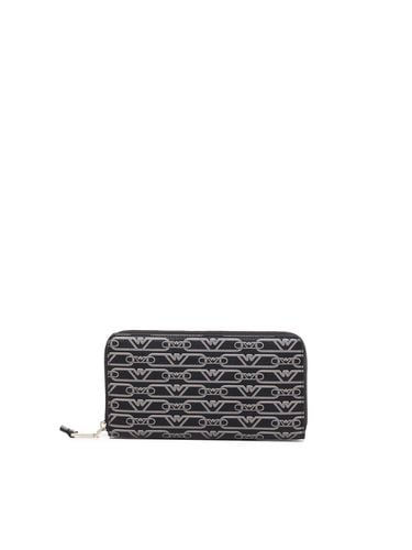 Zip Around Eagle All Over Wallet - Emporio Armani - Modalova