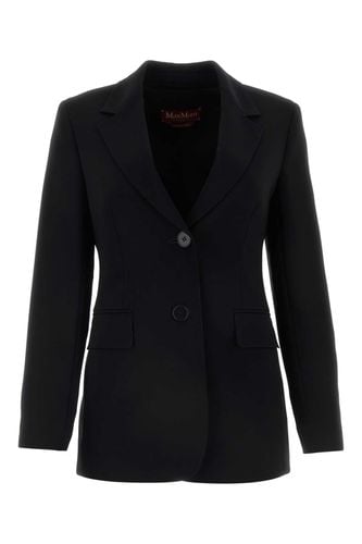 Black Triacetate Blend Link Blazer - Max Mara Studio - Modalova