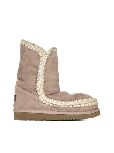 Eskimo 24 Low Heels Ankle Boots In Taupe Suede - Mou - Modalova