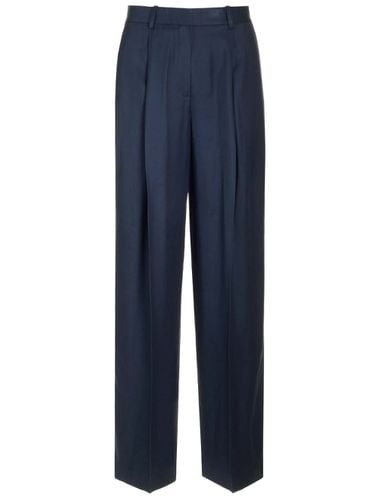 Theory Midnight Blue Satin Trousers - Theory - Modalova