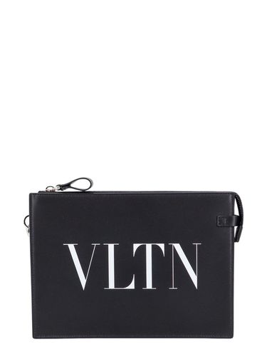 Logo Printed Zipped Clutch Bag - Valentino Garavani - Modalova