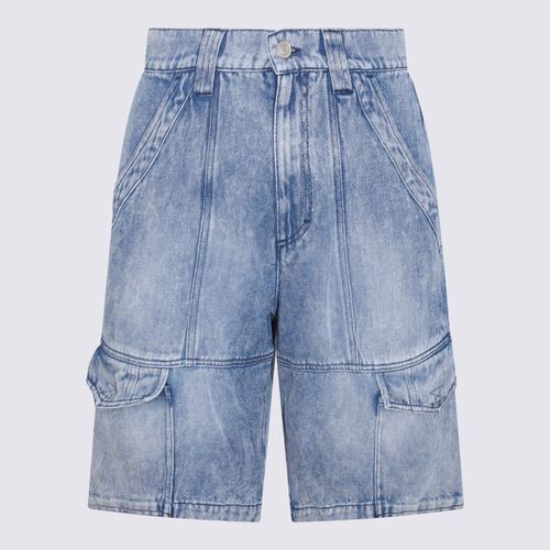 Cotton Denim Cargo Shorts - Isabel Marant - Modalova