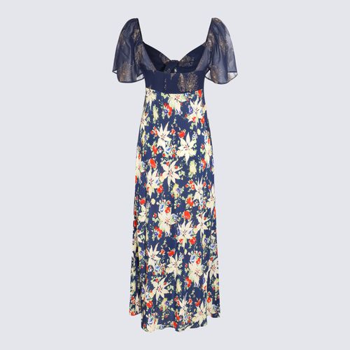 RIXO Navy Silk Paltrow Dress - RIXO - Modalova