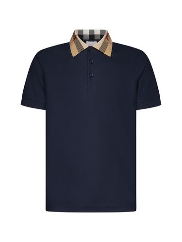 Midnight Blue Piquet Polo Shirt - Burberry - Modalova