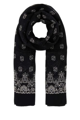 Printed Cashmere Blend Foulard - Saint Laurent - Modalova